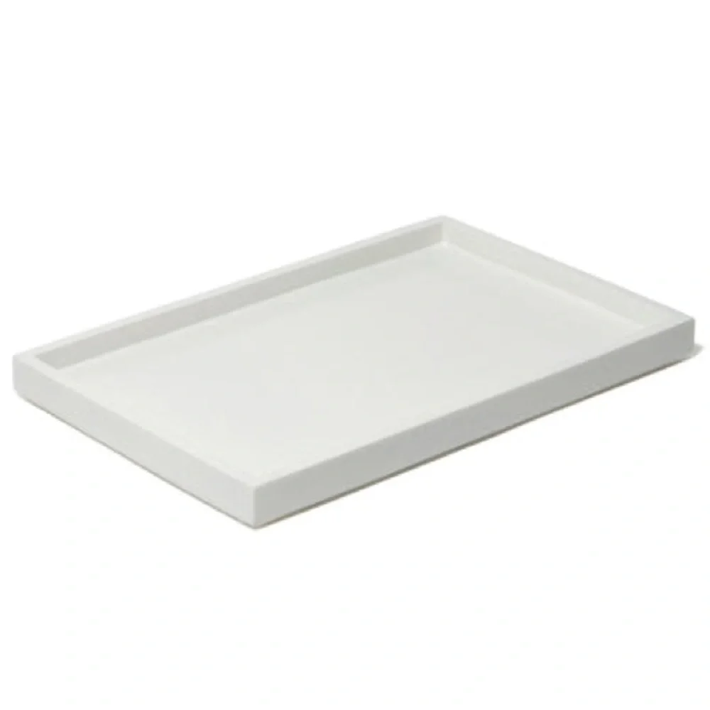 Jonathan Adler Lacquer White Rectangular Bath Tray, Size 6.5”L x 10”W - Picture 1 of 2